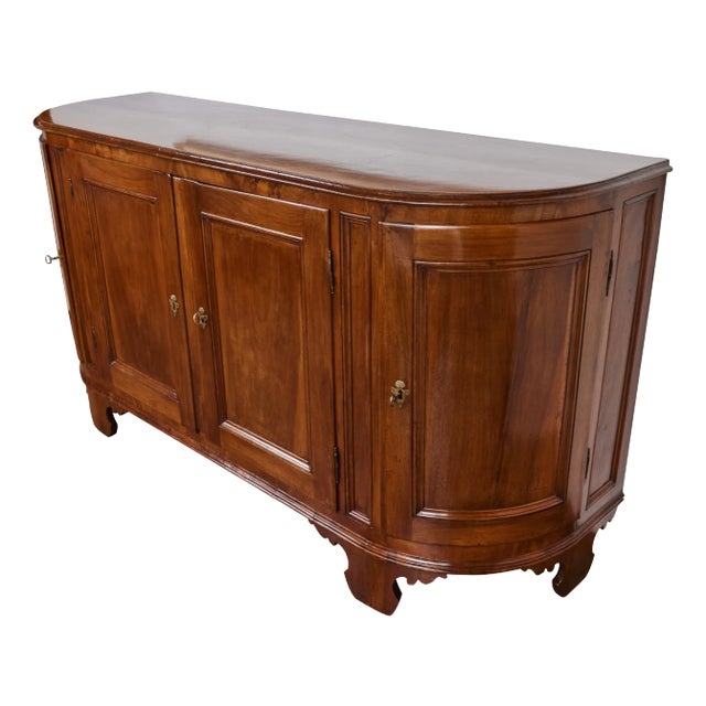 Fruitwood Curved Buffet For Sale