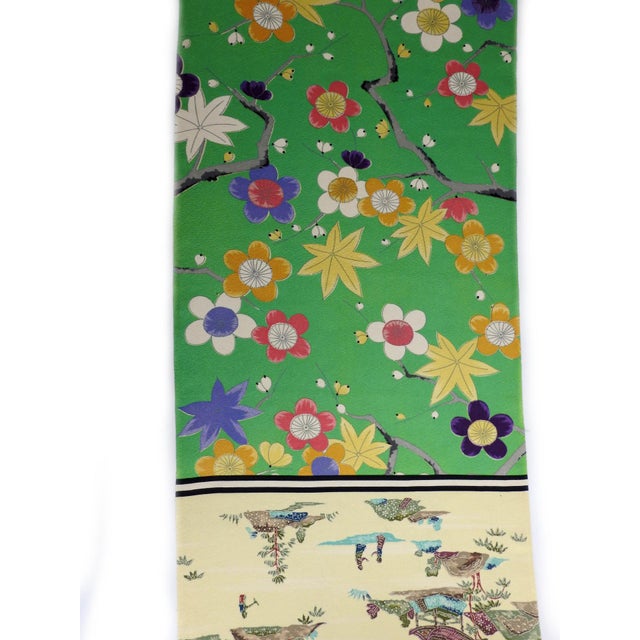 1980s Vintage Japanese Silk Tango Chirimen Kimono Fabric Bolt 14 Patterns 14.5 Yards For Sale - Image 5 of 17