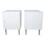 Vintage Mid-Century Modern Cubic White Cabinets - a Pair For Sale - Image 13 of 13