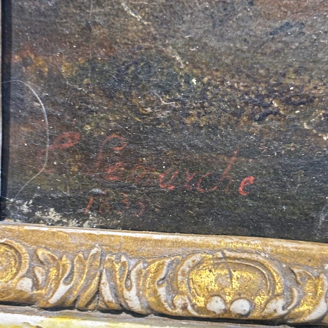 Early 19th Century Flemish Artist, Landscape Painting, 1835, Oil on Canvas, Framed For Sale - Image 5 of 15