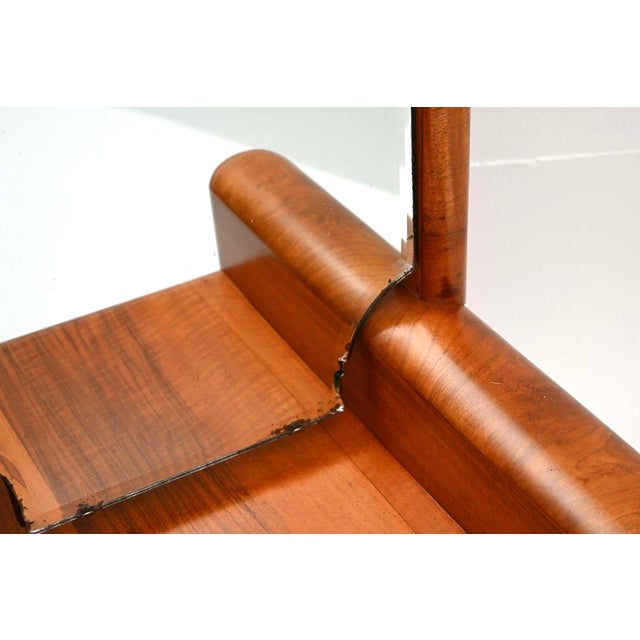 Art Deco Figured Walnut Cheval Floor Mirror, 1930s For Sale - Image 10 of 12