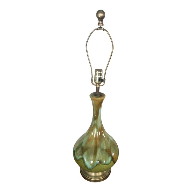 Vintage 1960s Green Lava Drip Lamp For Sale