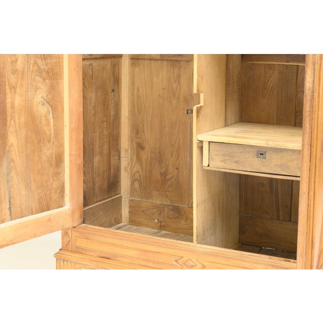 Wood Armoire in Elm, 1890s For Sale - Image 7 of 11