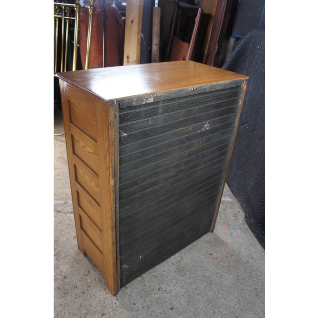 Antique American Oak Farmhouse Kitchen Pantry Ice Box Refrigerator Bar Cabinet For Sale - Image 10 of 14