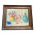 1980’s Original Vintage Impressionist Still Life With Fan and Flowers Painting- Signed For Sale