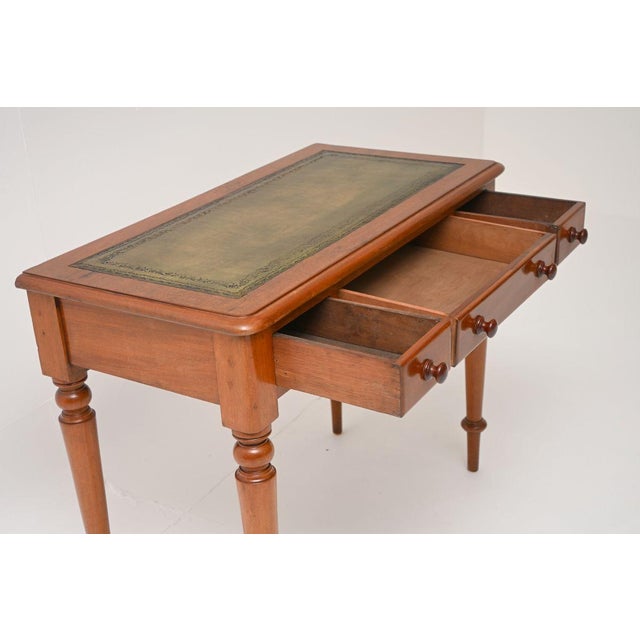 Antique Victorian Leather Top Desk, 1850 For Sale - Image 10 of 11
