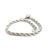 Metal 1990s Tiffany & Co Estate Twisted Rope Bracelet With Heart 8" Sterling Silver For Sale - Image 7 of 9