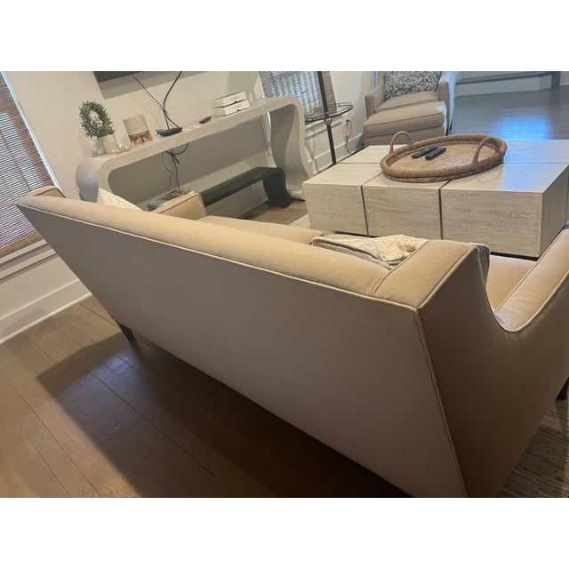Charles Stewart Custom Cannon Sofa Tan/ Beige For Sale In New York - Image 6 of 6