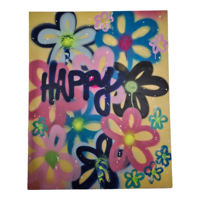 "Happiness and Love" Contemporary, Original Painting by Amber Goldhammer For Sale