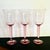 Vintage Blush Pink Water Goblets – Set of 3, Tall Wine Glasses • 8 3/4″ Tall • Thick Stemmed Water Goblets For Sale In Miami - Image 6 of 9