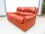 Animal Skin Vintage Genuine Leather 2 Seater Sofa Loveseat W/ Footstool Ottoman Bench ~ MCM For Sale - Image 7 of 15