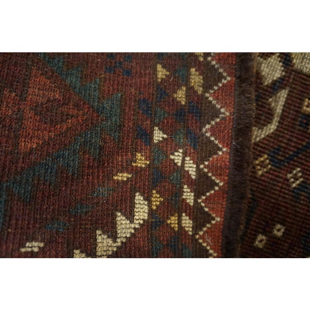 Tribal 1860s Deep Brick Red Octagonal Gul Antique Wool Ersari-Beshir Rug 6'6"x8' Carpet For Sale - Image 3 of 5