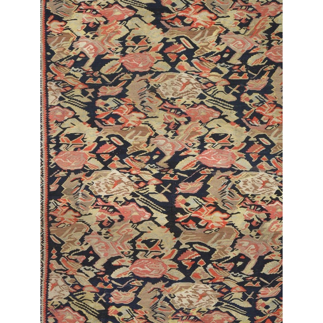 Persian Persian Senneh Rug c.1900, Fine Wool Pile on Silk Foundation Multi-Color Allover For Sale - Image 3 of 18