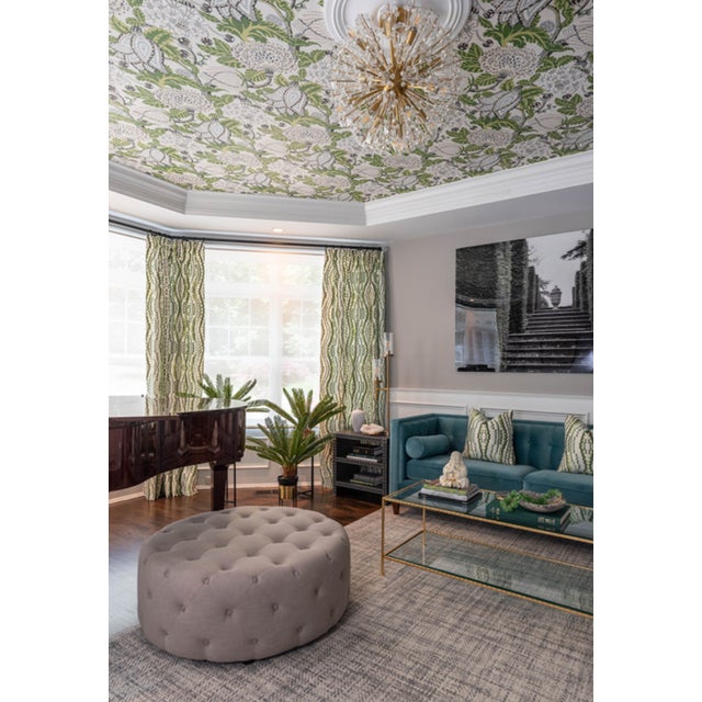 Contemporary Matthew Izzo Home Taylor Gold Leaf Two Tier Cocktail Table With Beveled Glass Top For Sale - Image 3 of 3