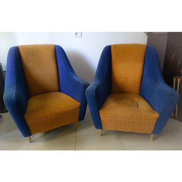 Federico Munari Set of Mid-Century Modern Armchairs in the style of Munari, 1960s For Sale - Image 4 of 10