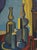 Ev Grüger (1928 Altenburg - 2017 Hofheim), Still Life with Bottles, 1956. Oil on canvas in gallery stretcher, 80 cm x 60...