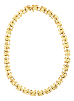 1990s Tiffany & Co. Signature X Link Necklace 18k Yellow Gold