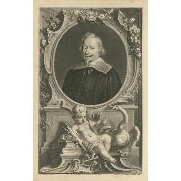Jacobus Houbraken, Portrait of John Pym, English Politician, Print For Sale - Image 3 of 6