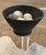 Contemporary Late 20th Century Signed Studio Pottery Matte Black Wabi-Sabi Footed Bowl For Sale - Image 3 of 14