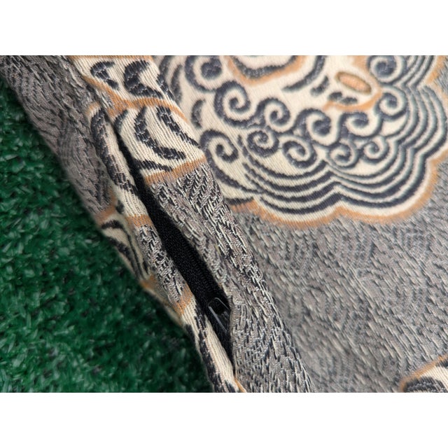 Designer Chinoiserie Tibetan Tiger Pillow Covers - A Pair For Sale - Image 11 of 16