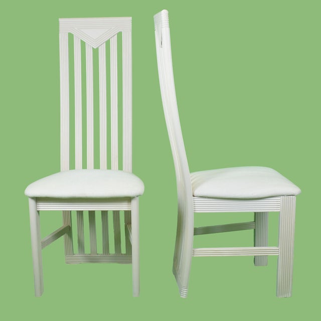 Late 20th Century Set of 6 Dining Chairs in the Style of Pietro Constantini For Sale - Image 5 of 6