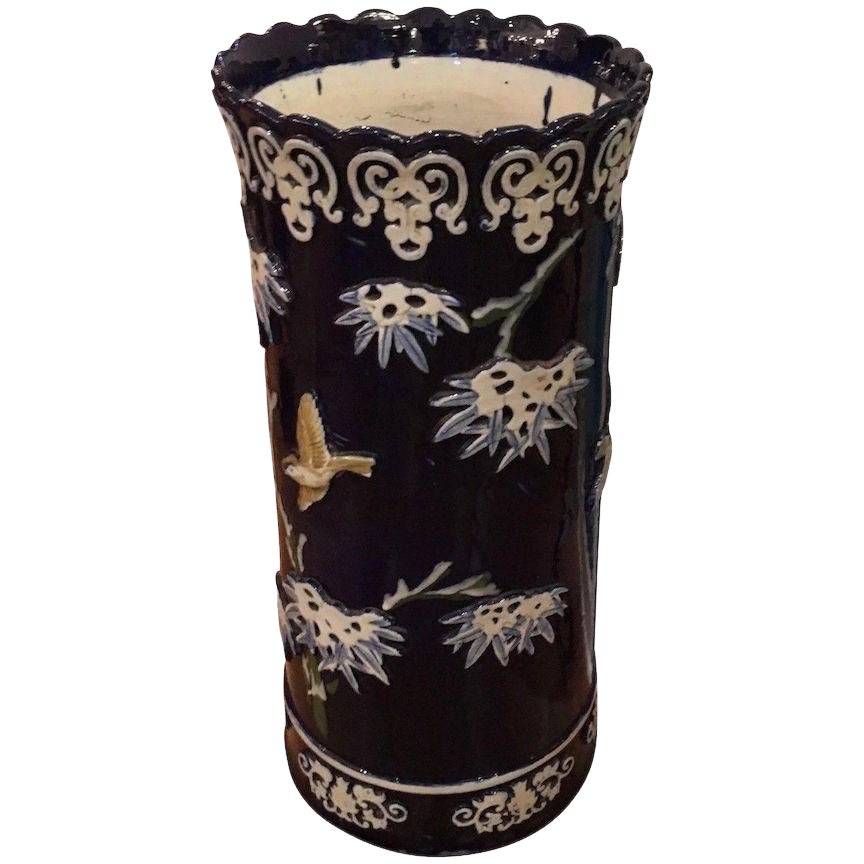 Antique Majolica Pottery Umbrella Stand Chairish