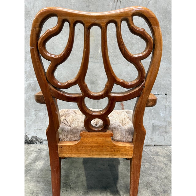 Exquisite Antique Late Victorian Rococo Revival Carved Walnut Armchairs - Pair For Sale - Image 14 of 16