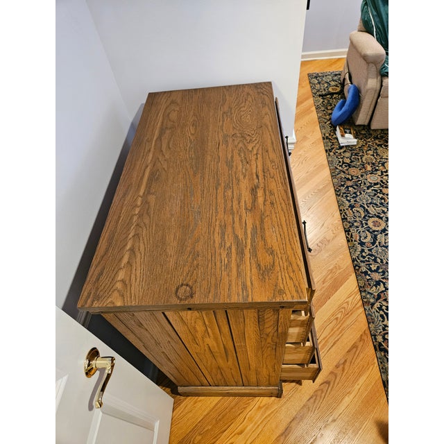Late 20th Century Late 20th Century Ranch Oak Dresser For Sale - Image 5 of 7