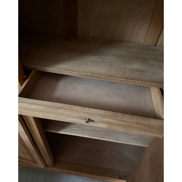 Art Deco Oak 3-Door Wardrobe, 1930s For Sale - Image 8 of 16