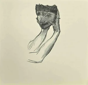 After Jean Paul Sauget, The Mask, Woodcut, 1921