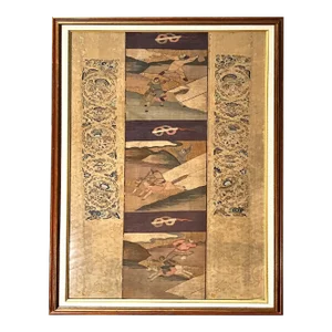 Late 19th Century Late 19th Century Chinese Kesi Embroidery Panel Tapestry Framed
