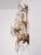 Hollywood Regency Hand-Forged Gold Leaf Gilded Floral 2-Light Wall Lamp with Crystals, 1950s For Sale - Image 4 of 18