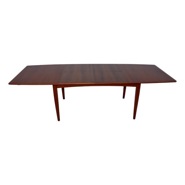 Falster Møbelfabrik Danish Teak Dining Table With Two Hidden Leaves 1960's Modern For Sale