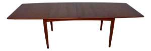 Falster Møbelfabrik Danish Teak Dining Table With Two Hidden Leaves 1960's Modern