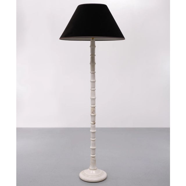 White Regency Marble Floor Lamp, Italy, 1970s For Sale - Image 8 of 8