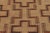 Wood Vintage Tuareg Square Rug in Brown and Red With Geometric Patterns - Rug & Kilim For Sale - Image 7 of 9
