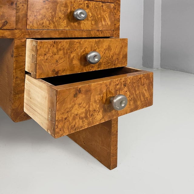 Italian Art Desk in Wood and Steel, 1930s For Sale - Image 10 of 17