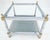 Mid-Century Modern Square Chrome & Brass Smoked Glass Two Tier End Side Tables - A Pair For Sale - Image 3 of 11