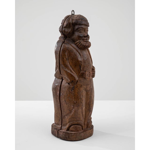 Brown 20th Century French Carved Wooden Man Decoration For Sale - Image 8 of 18