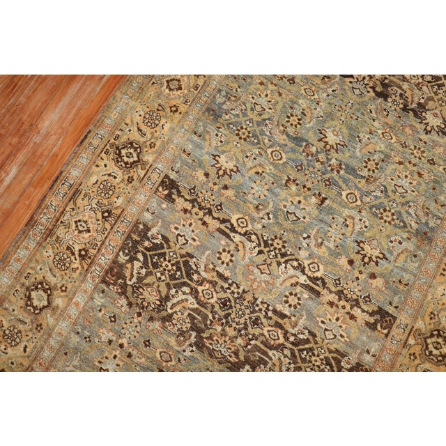 Brown Antique Persian Bidjar Intermediate Rug For Sale - Image 8 of 10