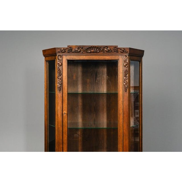 Brown Early 20th Century Art Nouveau Display Cabinet from Möblinger For Sale - Image 8 of 17