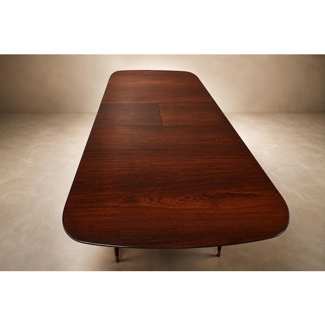 Mid-Century Modern Giuseppe Scapinelli Extendable Brazilian Rosewood Dining Table, Brazil, 1950s For Sale - Image 3 of 18