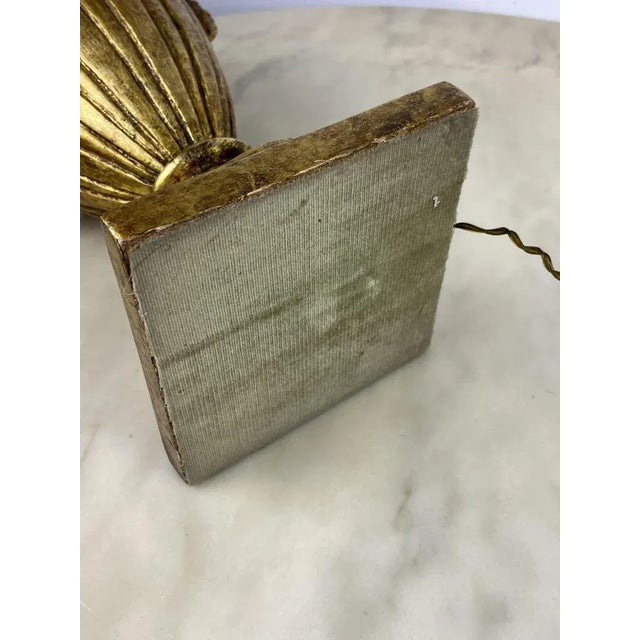 Large Golden Beech Table Lamp, 1970s For Sale - Image 3 of 9