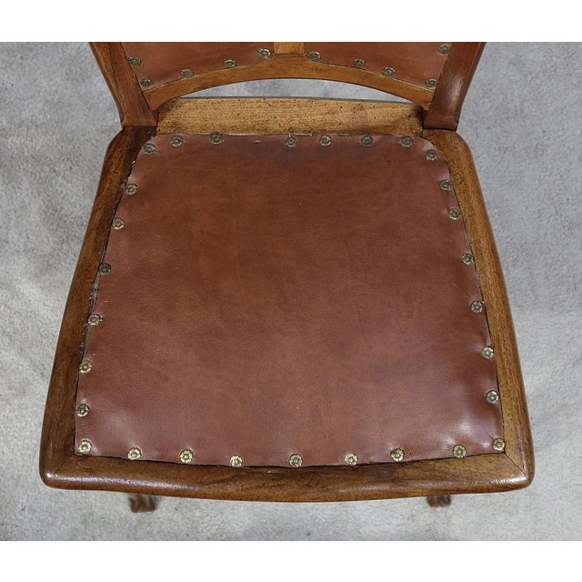 Set of Art Nouveau Walnut Chairs, 1890s For Sale - Image 12 of 18