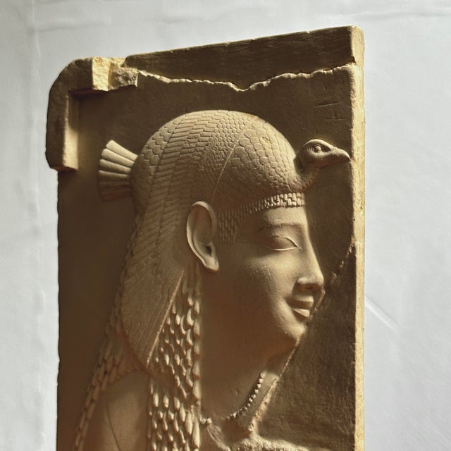 Vintage Plaster Bas-Relief Reproduction of Cleopatra Fragment | Chairish
