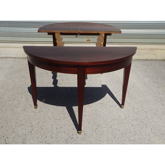 1950s Empire Extendable Half-Moon Console Table, 1950s For Sale - Image 5 of 18