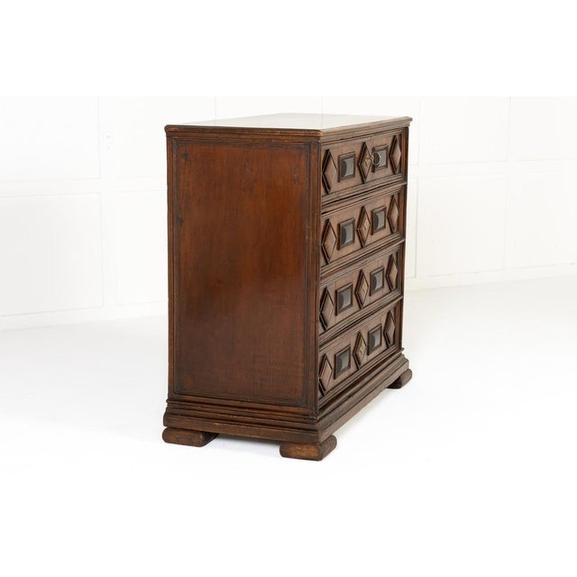 Wood Early 18th Century Italian Walnut Chest of Drawers For Sale - Image 7 of 11