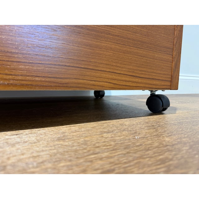 1960s Danish Modern Teak Blanket Chest / Storage Trunk on Casters For Sale - Image 11 of 11