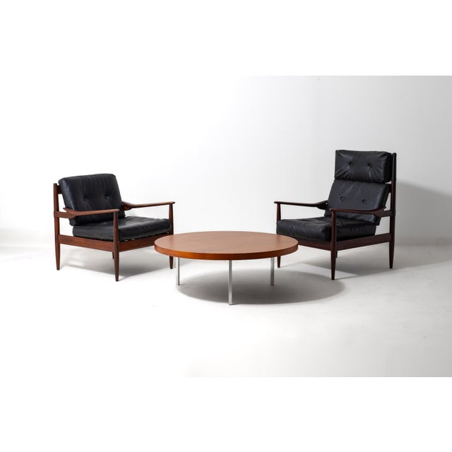 Mid-Century Modern Teak Round Table by Koh Liang Le for Artifort, 1950s For Sale - Image 3 of 11