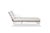 Contemporary Delta Tau Chaise Lounge in White For Sale - Image 3 of 7